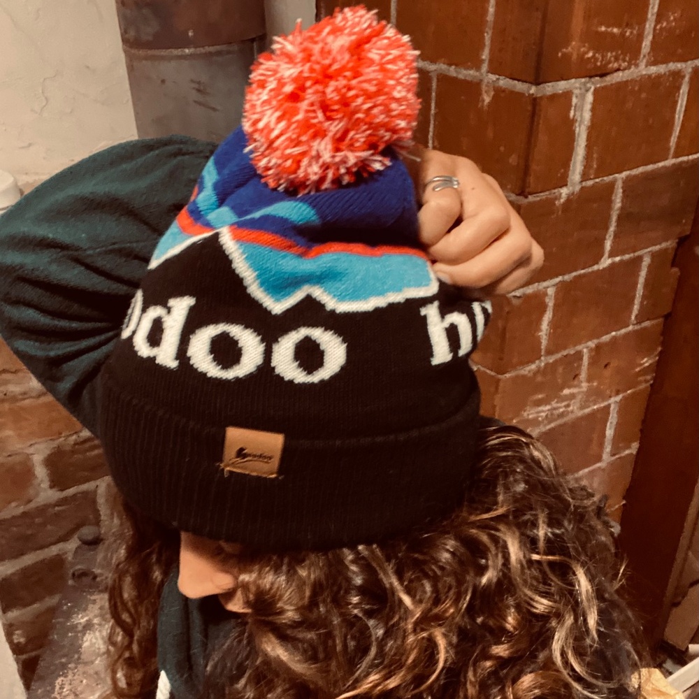 Winter Ski Resort Pom Beanie